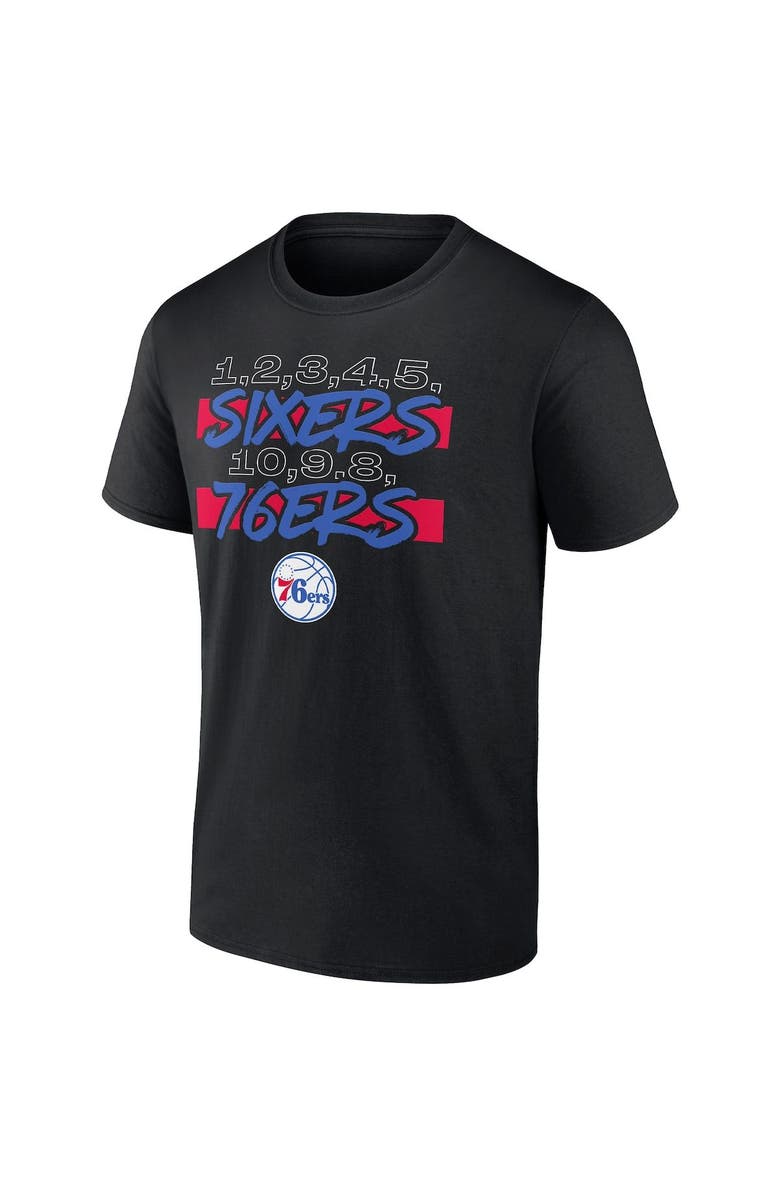 FANATICS Men's Fanatics Branded Black Philadelphia 76ers Count Hometown Collection T-Shirt, Alternate, color, 