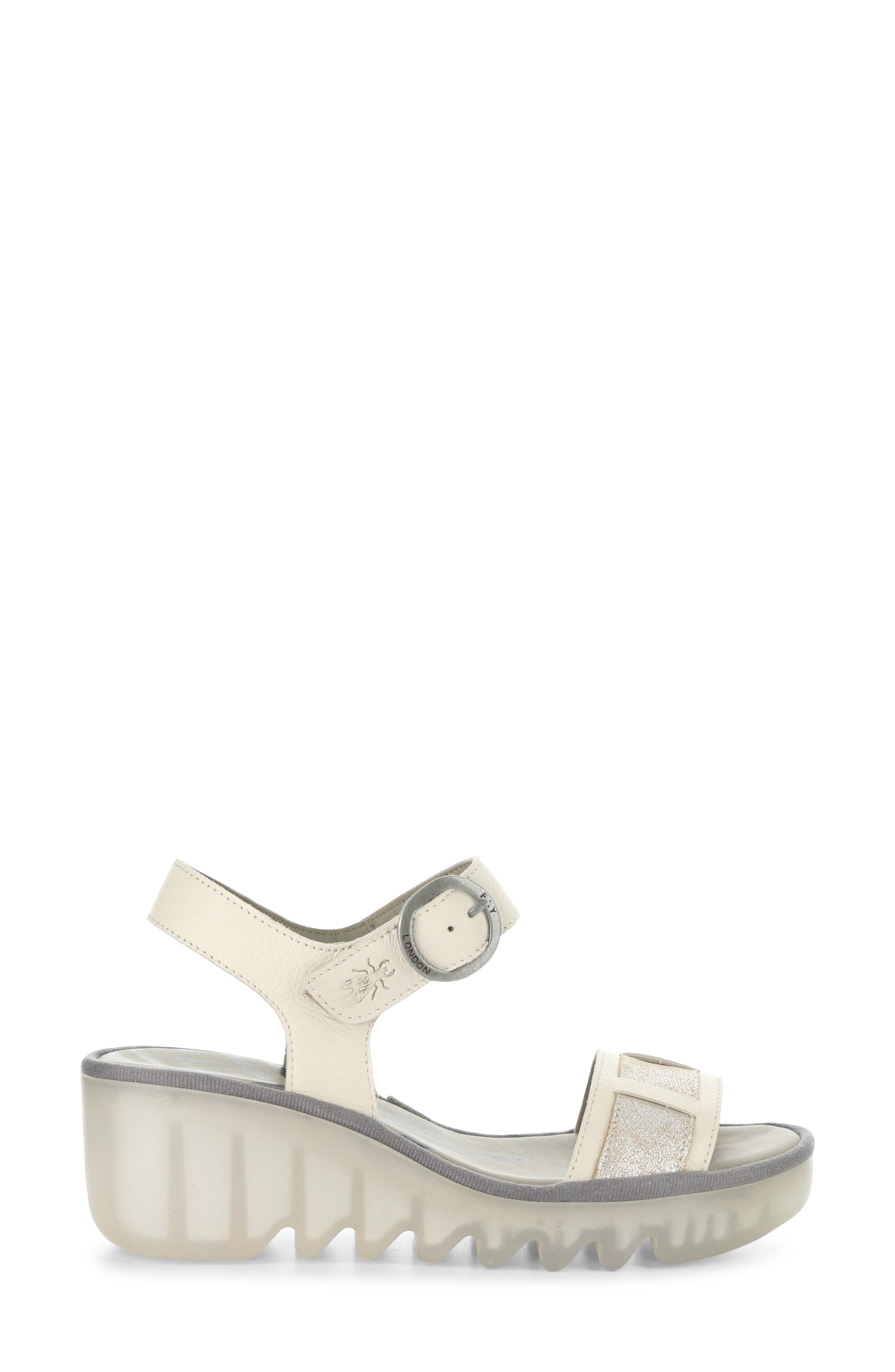 Beik Ankle Strap Platform Wedge Sandal, Alternate, color, 000 OFF WHITE/ PL