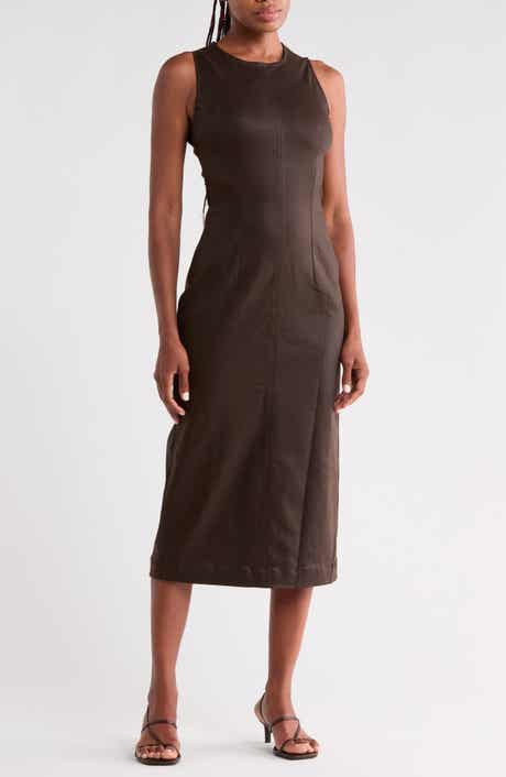Esme Coated Sleeveless Midi Dress