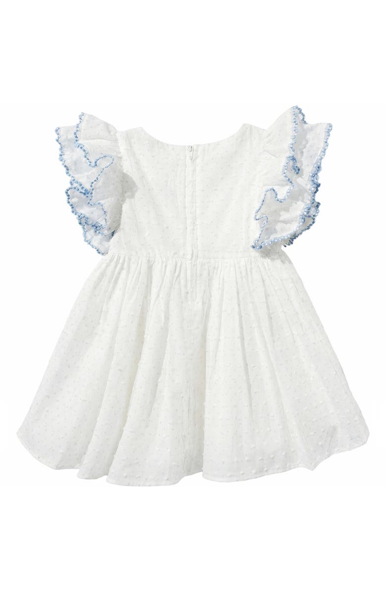 Pippa & Julie Dot Ruffle Sleeve Dress & Bloomers Set, Alternate, color, White