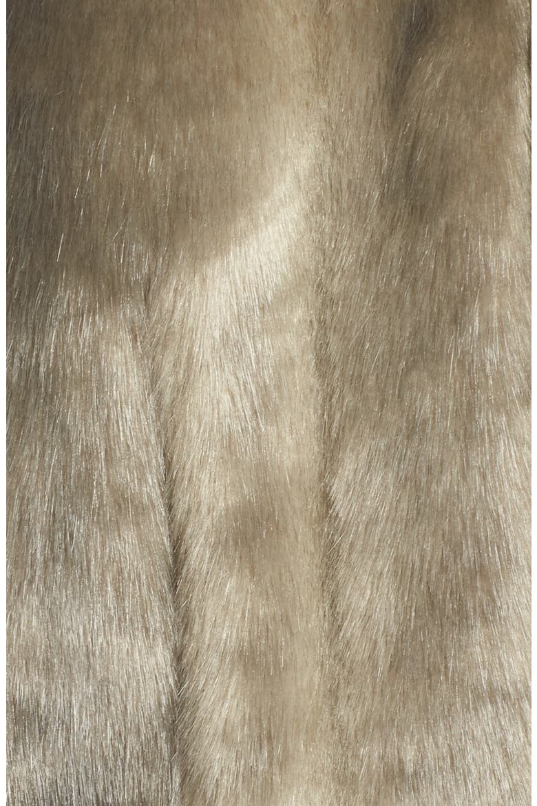 Faux Fur Capelet, Alternate, color, GREY