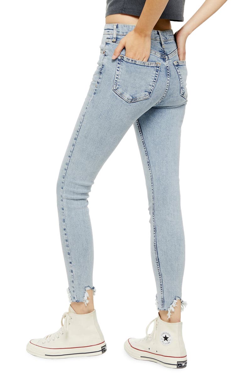 Topshop Jamie Moto Bleach Bondi Jeans, Alternate, color,