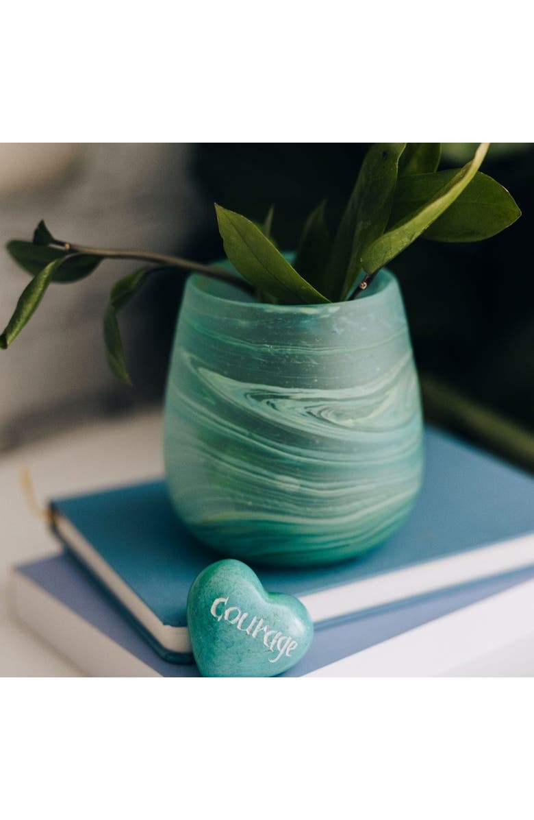 Ten Thousand Villages Desert Sands Votive Holder, Alternate, color, Blue Green