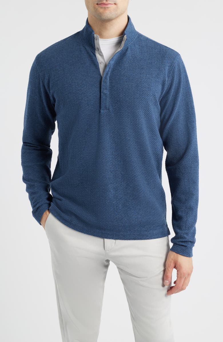 johnnie-O Ransel Quarter Snap Placket Pullover, Main, color, Navy