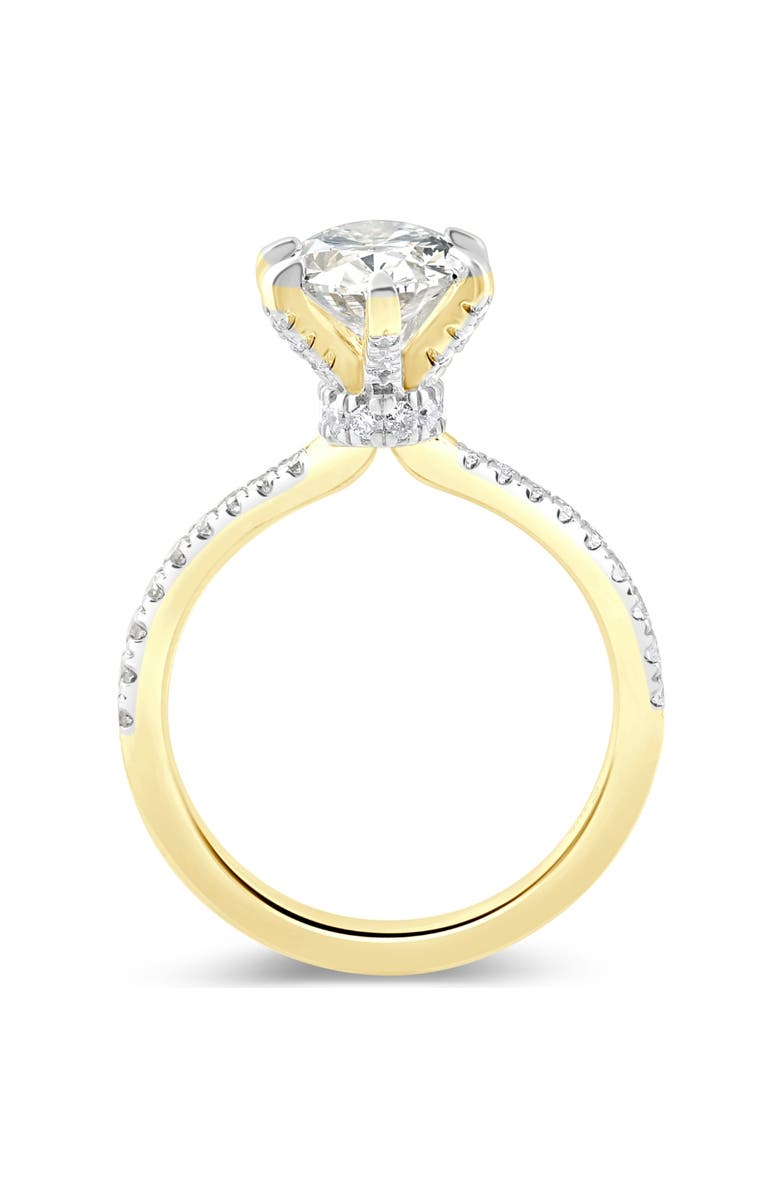 Bliss Diamond 2.63Ct TW Certified Oval Diamond Engagement Gold Ring Side Halo Lab Grown, Alternate, color,