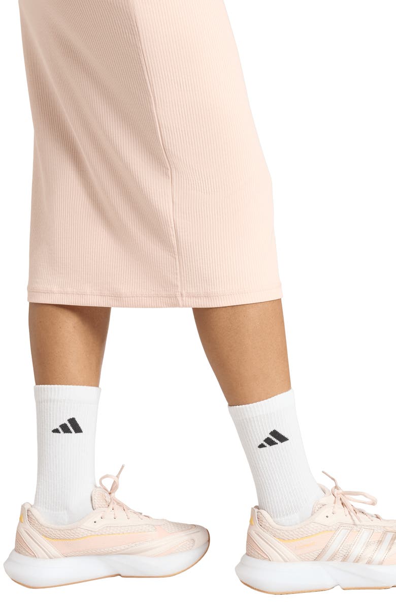 adidas Originals All SZN Rib Midi Tank Dress, Alternate, color, Blush Pink/ /