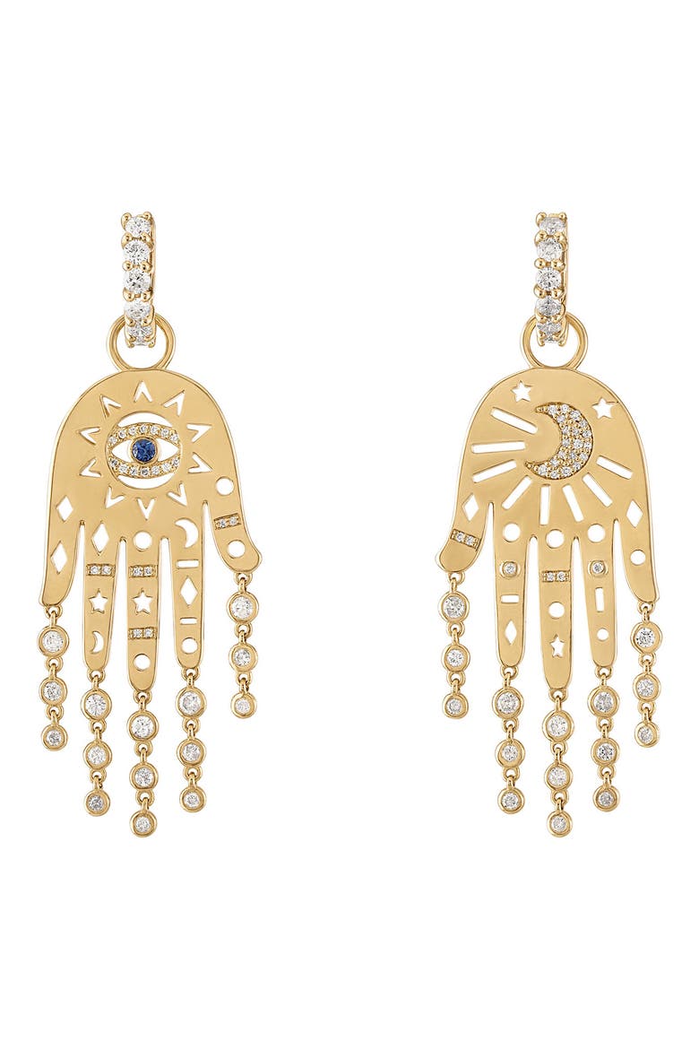 Divine Intervention Drop Earrings, Main, color, WHITE DIAMOND