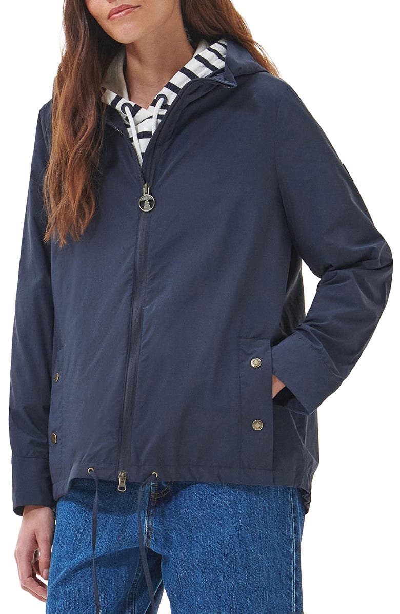 Barbour Geranium Water Resistant Hooded Jacket, Main, color,