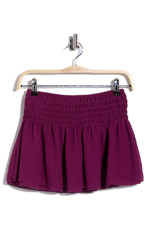 I Belond Shirred Miniskirt