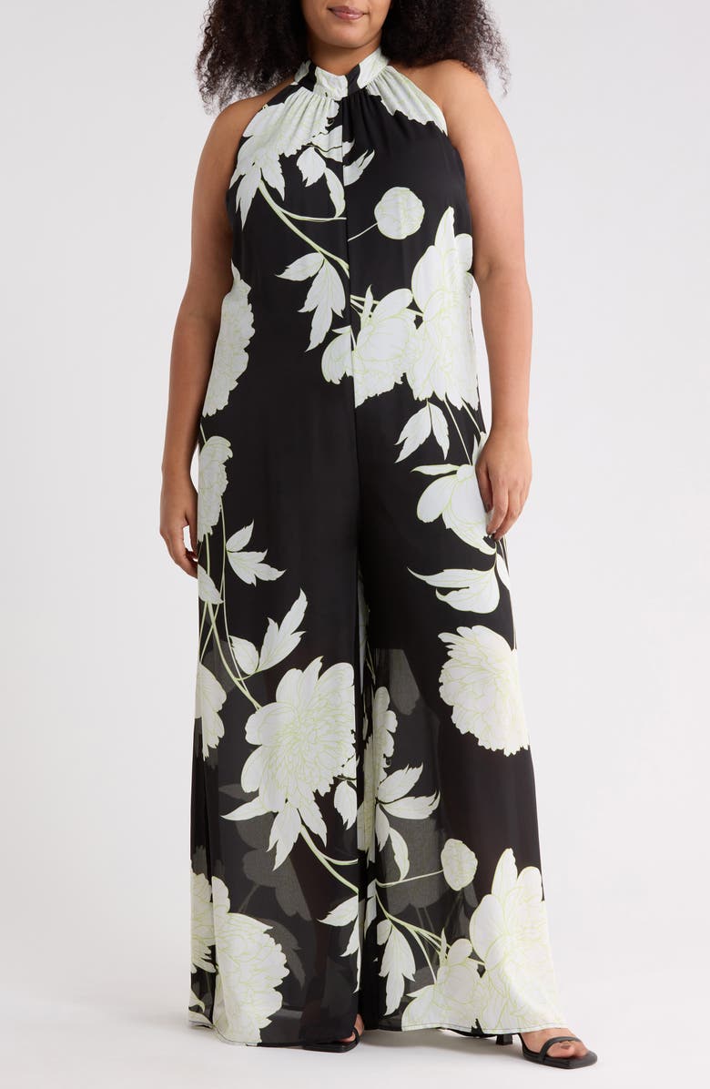 BY DESIGN Carmella Wide Leg Jumpsuit, Main, color, Graphic Garden