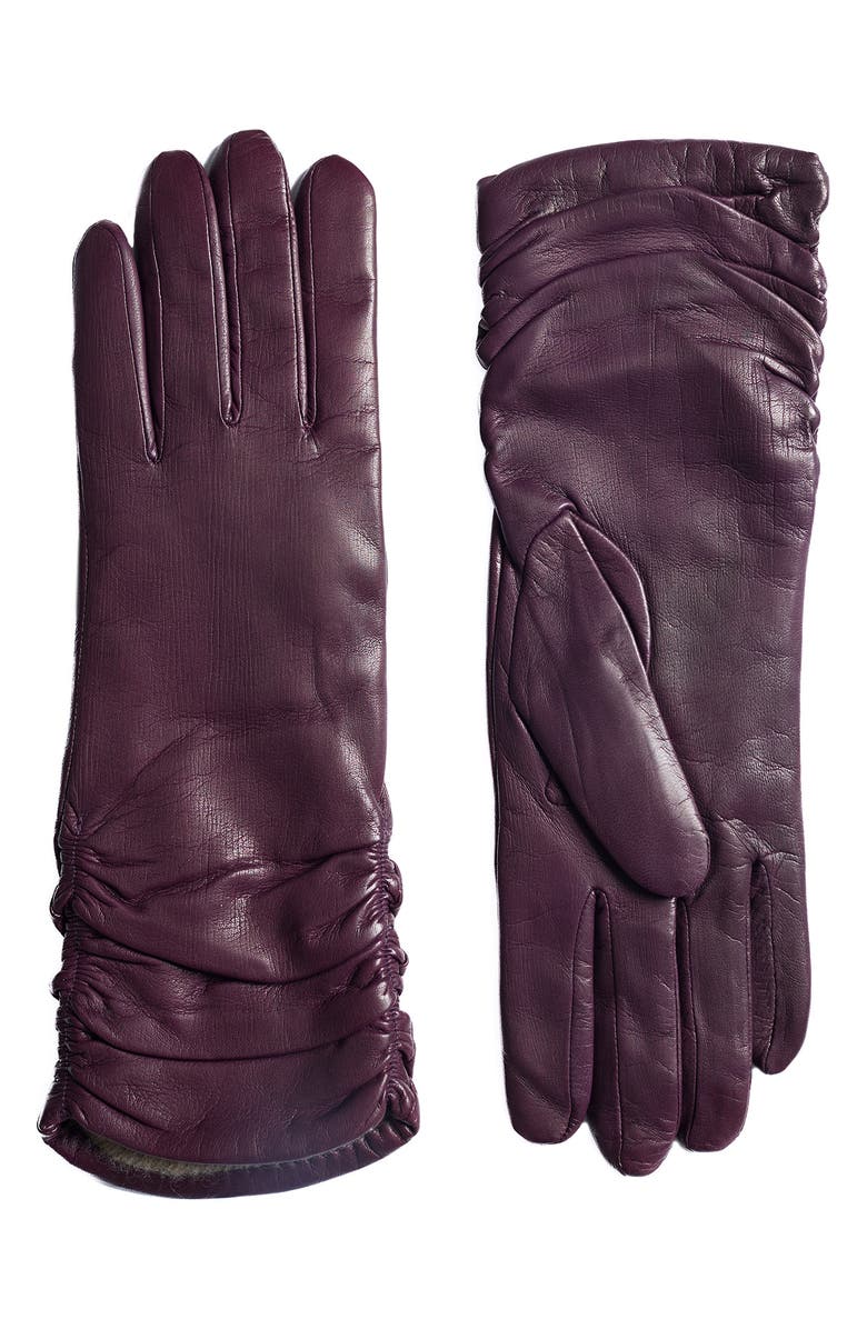Paula Rowan Meggan Silk Lined Leather Gloves, Main, color, 