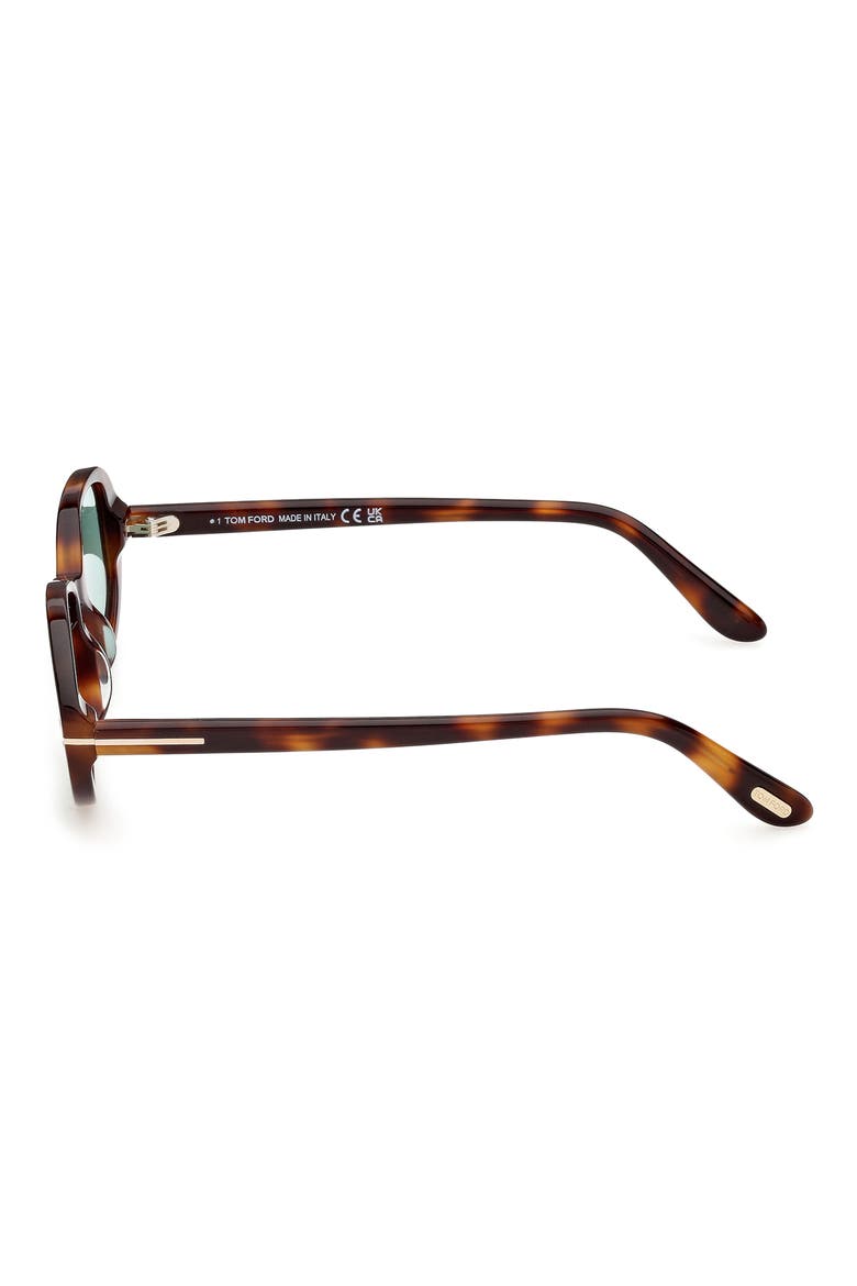 49mm Small Iggy Oval Sunglasses, Alternate, color, SHINY BLONDE HAVANA/ EMERALD