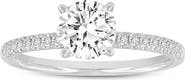 LuvMyJewelry Kara 14K White Gold Round Lab Grown Diamond Engagement Ring - 1.15Ct