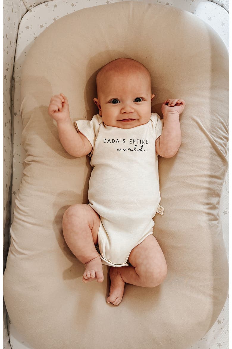 Dada's Entire World Organic Baby Bodysuit, Alternate, color, Natural