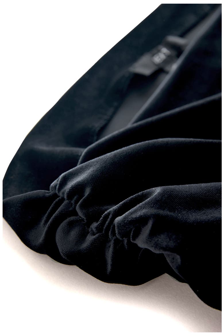 One-Shoulder Velvet Cocktail Dress, Alternate, color, BLACK