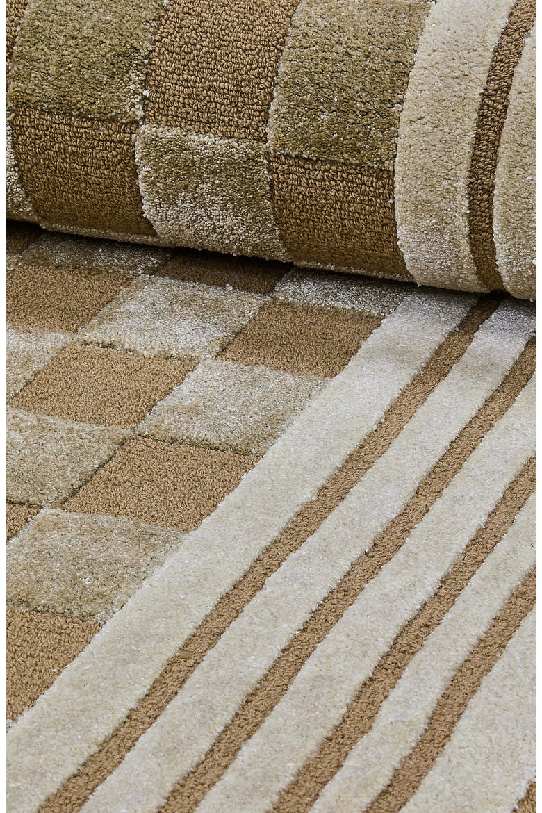 Mocha Tonal Check Rug, Alternate, color, MOCHA