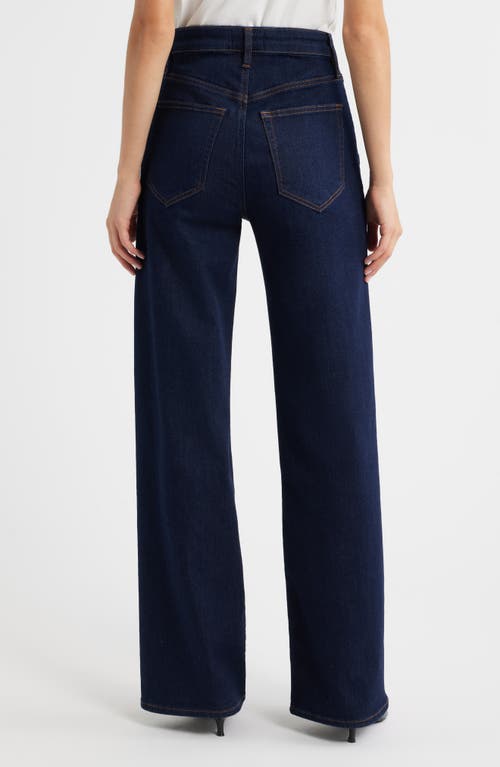 Frame The High Waist Straight Leg Trouser Jeans In Blue