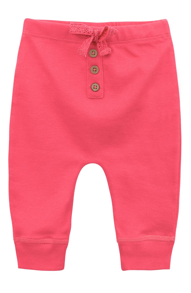 Ruffle Leggings - Vanilla Ice - Pink Flower