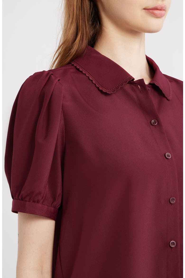 The Prim Short Sleeve Top, Alternate, color, BURGUNDY
