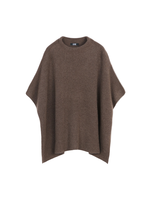 Rib-Knit Cashmere Poncho