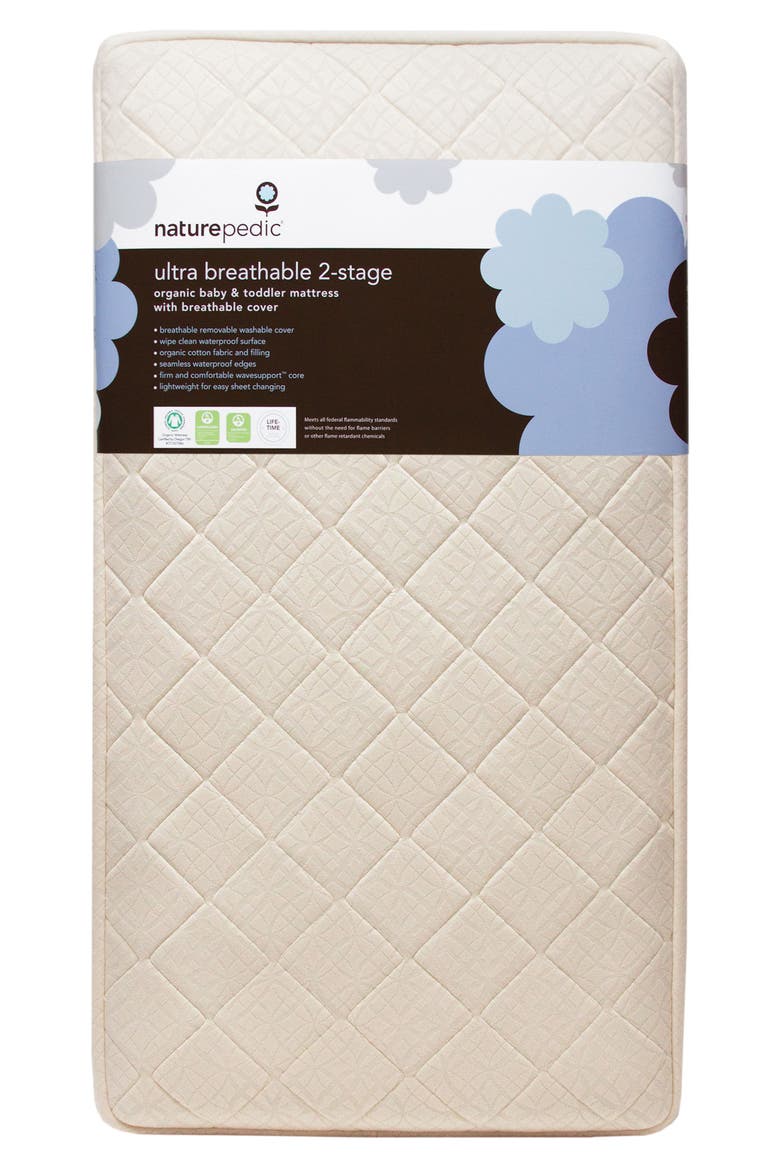 Organic Ultra Breathable 2-Stage Crib Mattress, Alternate, color, NATURAL