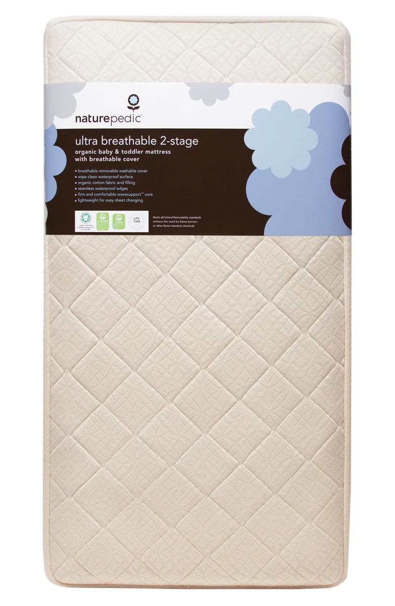 Naturepedic Organic Ultra Breathable 2-Stage Crib Mattress, Alternate, color, Natural