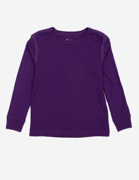 Kids Long Sleeve T-Shirt, 100% Cotton, Solid Colors