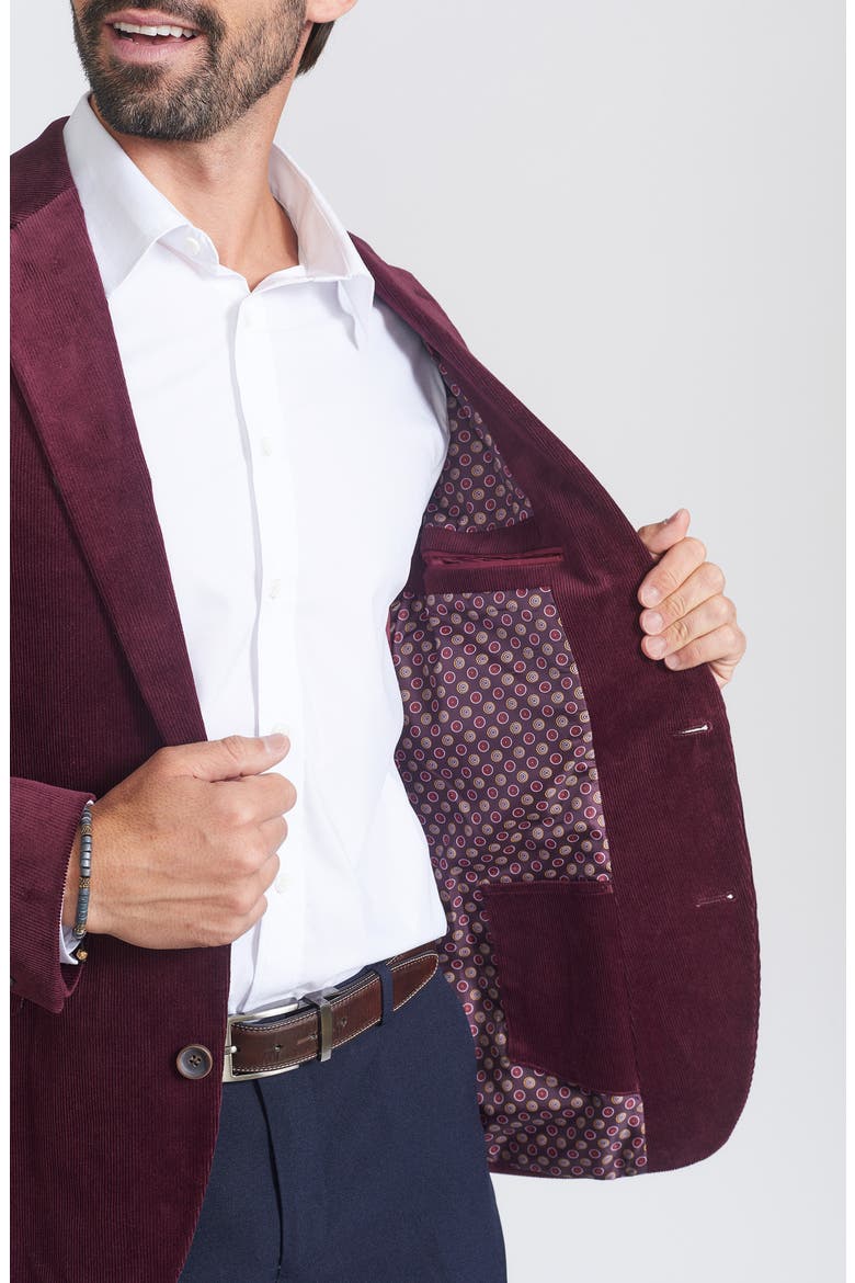 Corduroy Sport Coat, Alternate, color, BURGUNDY