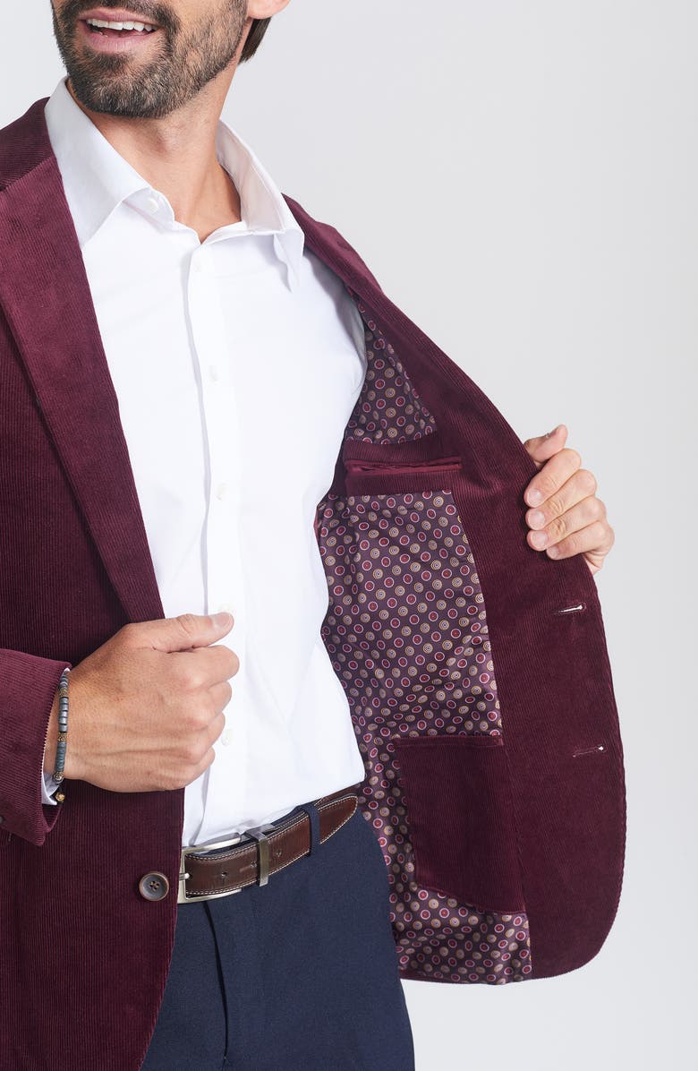 SAVILE ROW CO Corduroy Sport Coat, Alternate, color, Burgundy