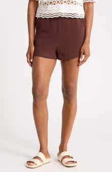 Cotton Gauze Drawstring Shorts