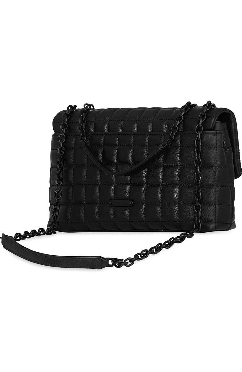 Rebecca Minkoff Medium Edie Quilted Leather Crossbody Bag, Alternate, color, Black
