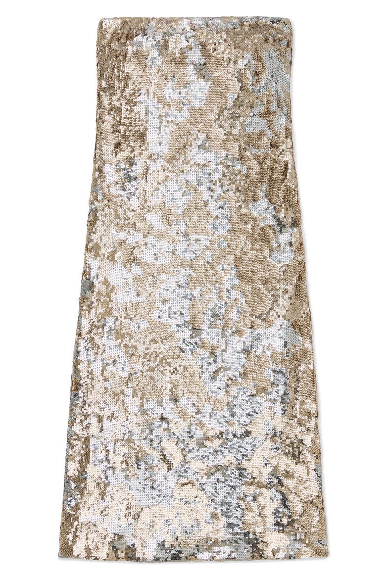 Sequin Strapless Cocktail Dress, Alternate, color, METALLIC MULTI