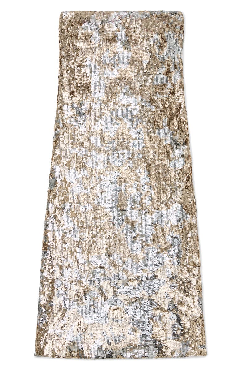 Lafayette 148 New York Sequin Strapless Cocktail Dress, Alternate, color, 