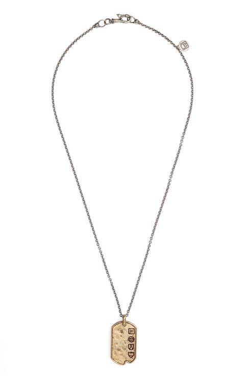 Dog Tag Pendant Necklace