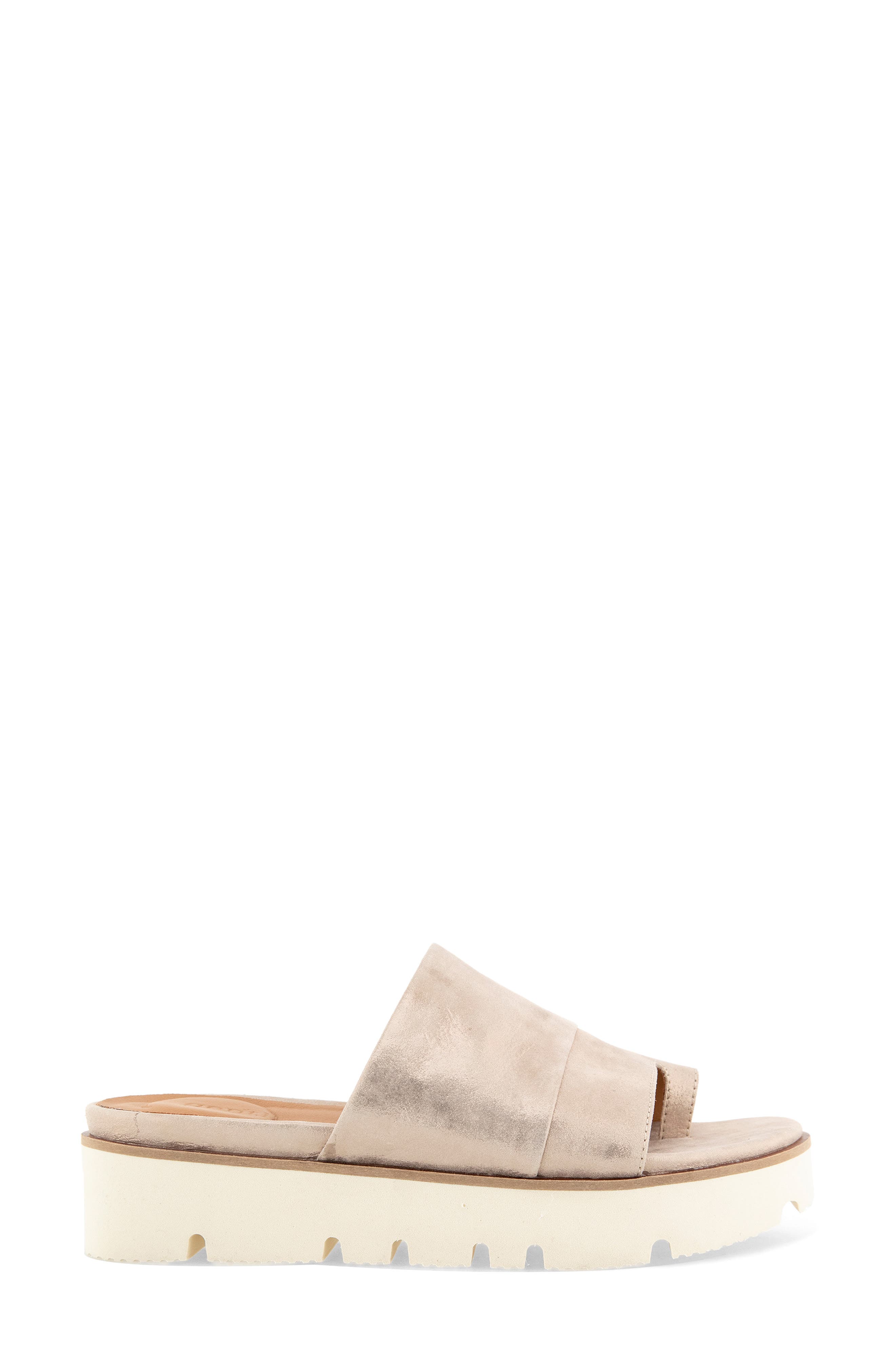 Laverne Toe Loop Platform Sandal, Alternate, color, GRAVEL LEATHER