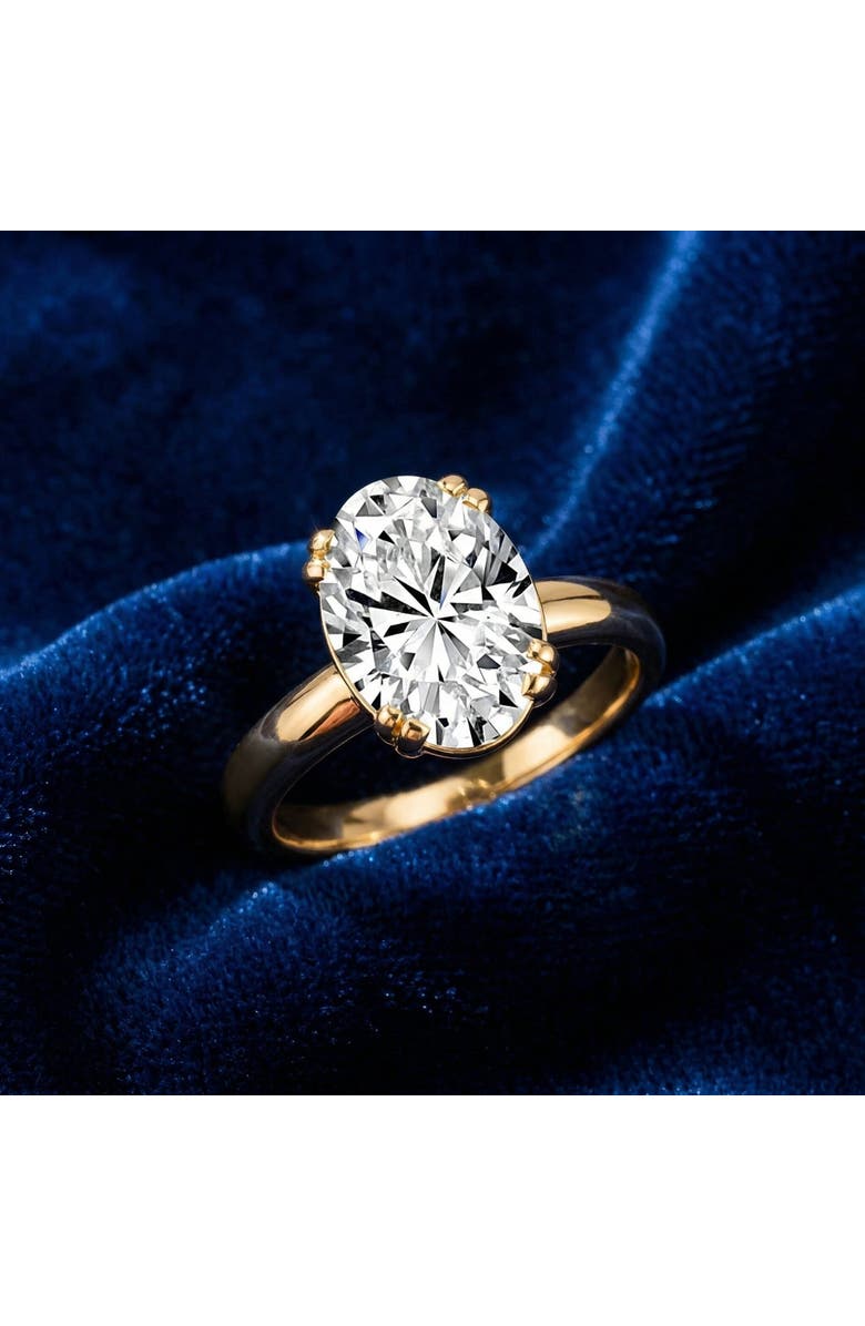 Bliss Diamond Certified 5Ct Oval 14k Gold Diamond Engagement Ring Lab Grown, Alternate, color, 14K Yellow Gold