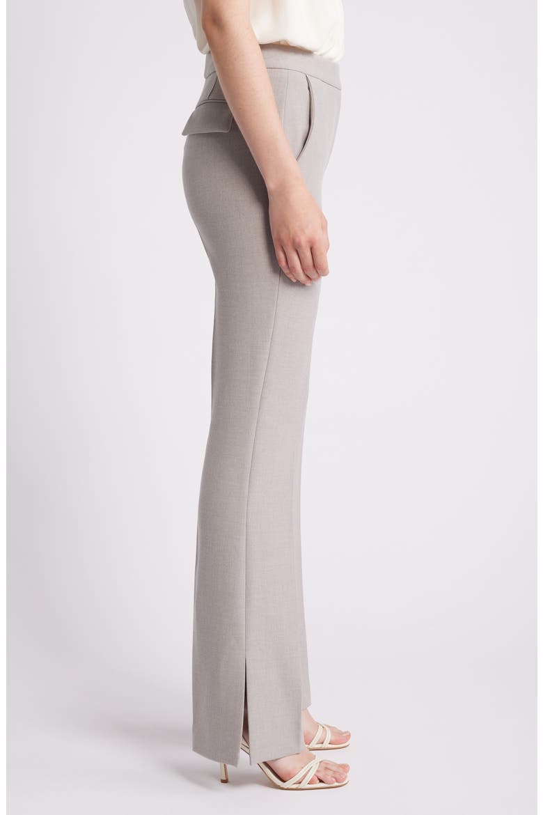 Tubeka Side Slit Straight Leg Pants, Alternate, color, WOLF GREY MELANGE