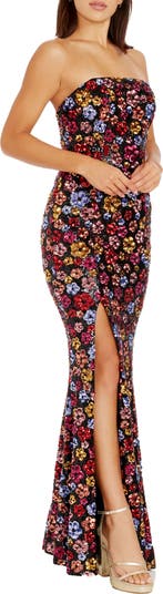 Janelle Floral Sequin Gown