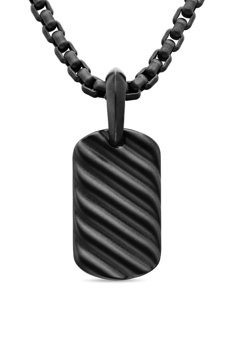 Sculpted Cable Tag in Black Titanium, Main, color, BLACK TITANIUM