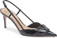 Valentino Garavani VLOGO Pointed Toe Slingback Pump