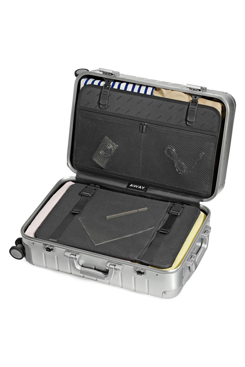 The Bigger Carry-On Suitcase: Aluminum Edition, Alternate, color, SILVER