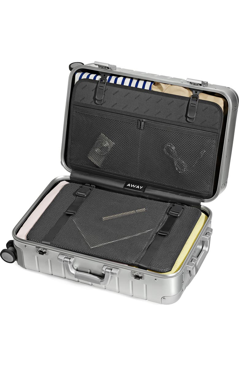 Away The Bigger Carry-On Suitcase: Aluminum Edition, Alternate, color, Silver