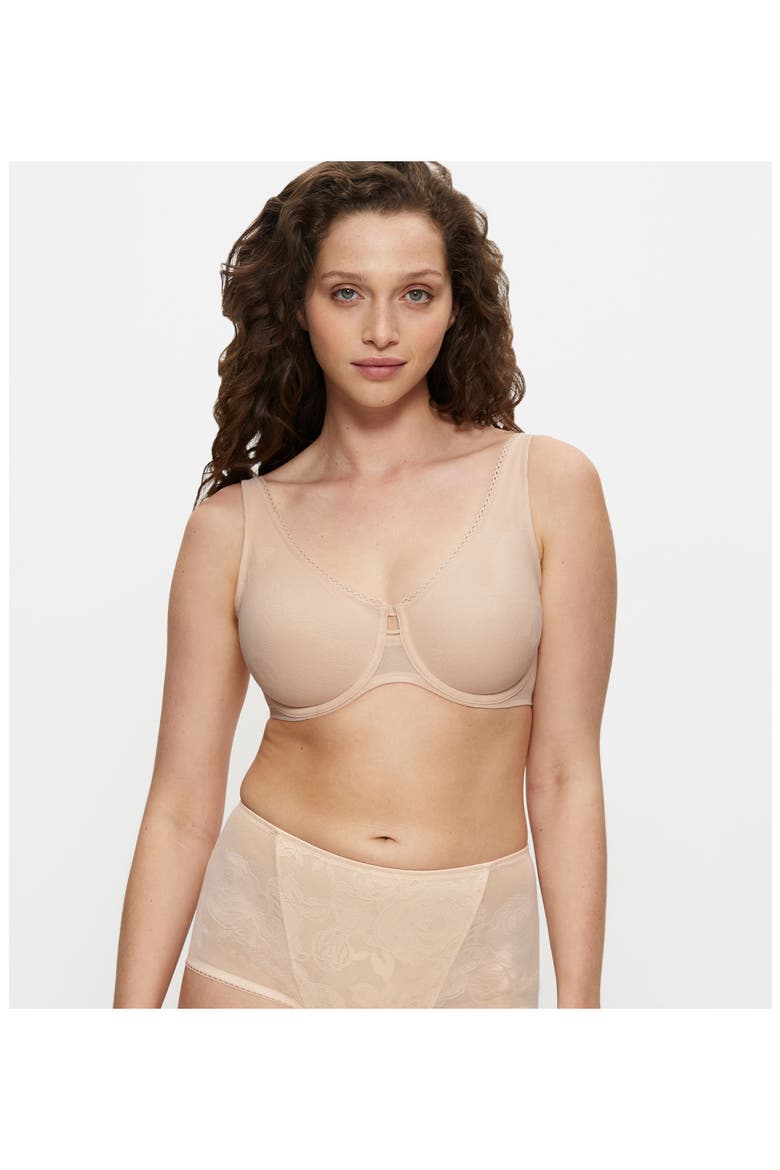 Wild Rose Sensation Minimizer Bra, Alternate, color, Nude Beige