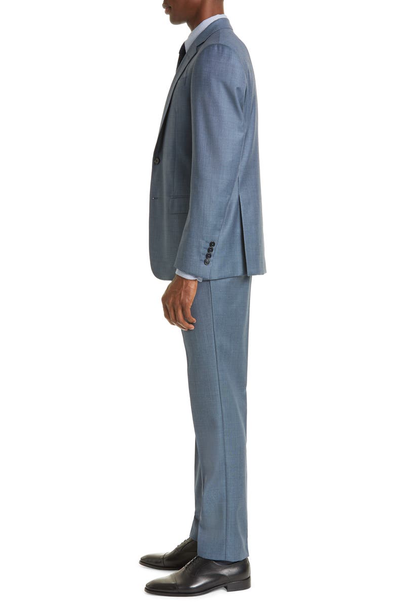 Emporio Armani G-Line Blue Mélange Wool Suit, Alternate, color, Blue Grey