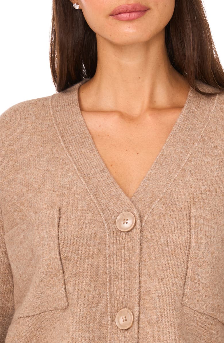 Parker V-Neck Crop Cardigan, Alternate, color, Taupe
