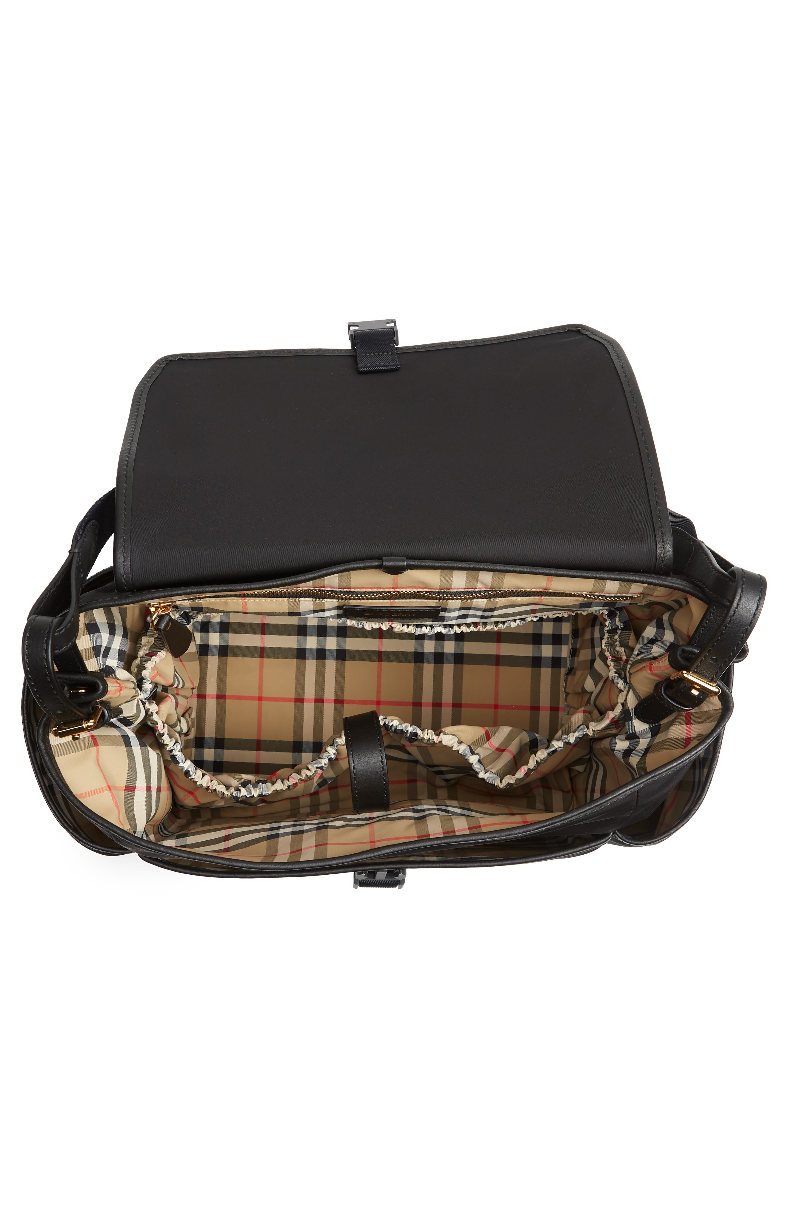 Burberry Flap Diaper Bag, Alternate, color, 