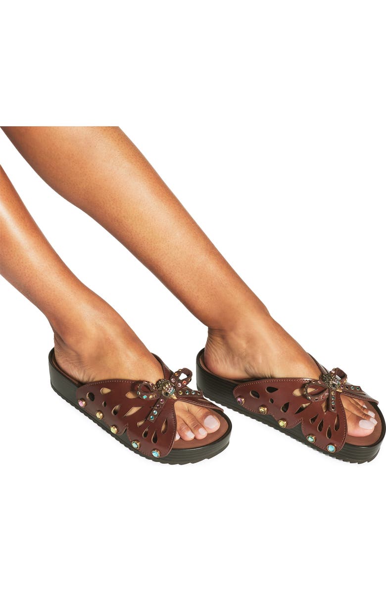 Kurt Geiger London Boho Butterfly Flatform Sandal, Alternate, color, Brown