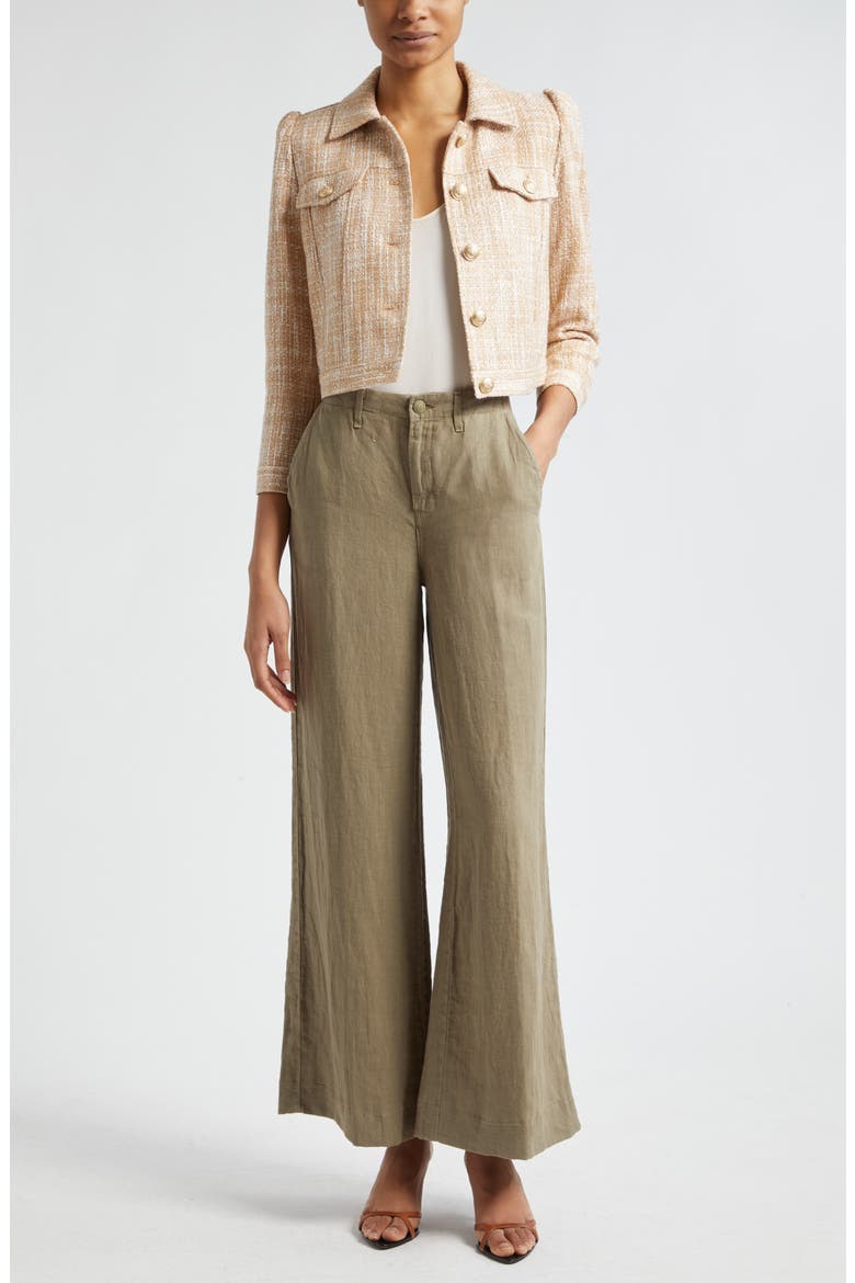 Kasey Tweed Crop Jacket, Alternate, color, BONE MULTI