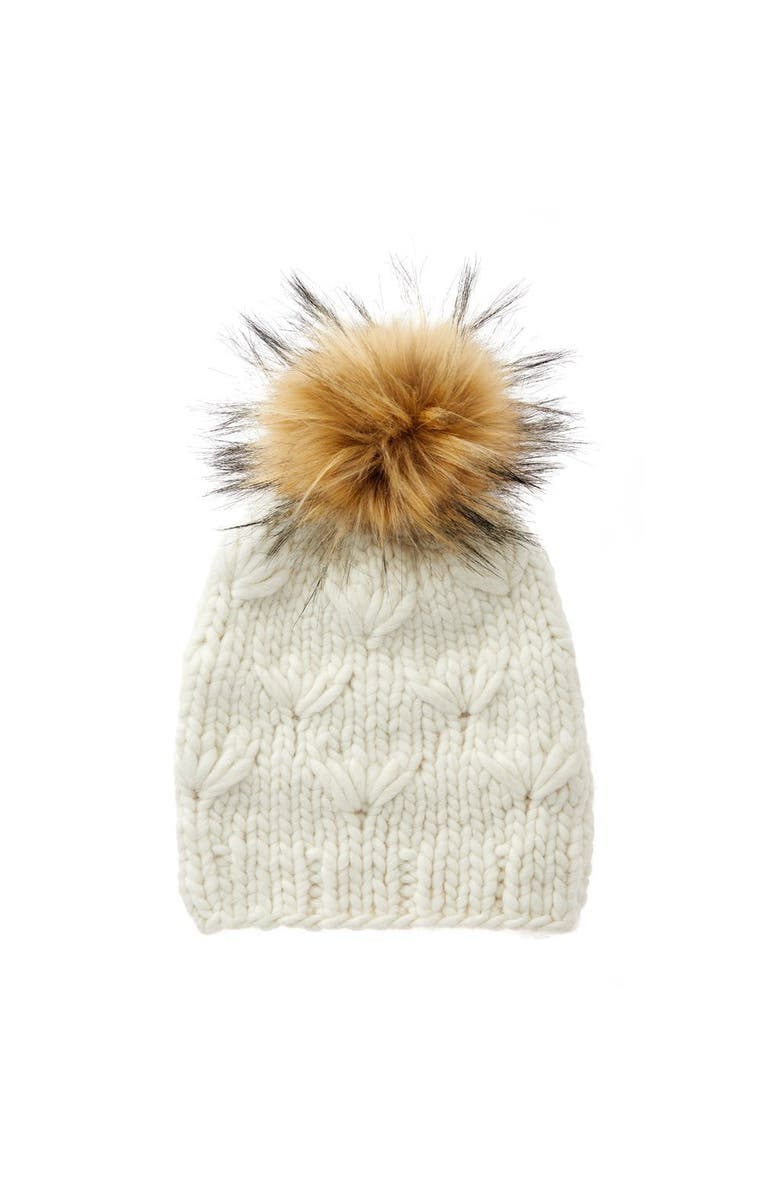 Lele Sadoughi Motley Beanie, Main, color, Ivory 100