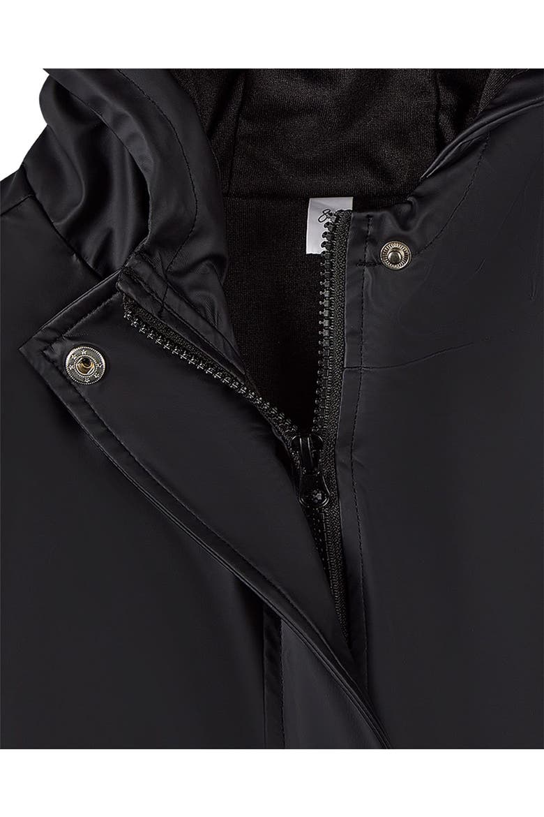 Teens Classic Hooded Lined Raincoat with Included Carry Pouch, Alternate, color, Black